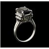 Image 4 : 4.29 ctw Tourmaline and Diamond Ring - Platinum