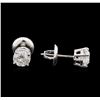 Image 2 : 1.21 ctw Diamond Stud Earrings - 14KT White Gold