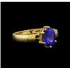 Image 1 : 14KT Yellow Gold 2.35 ctw Tanzanite Ring