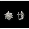 Image 2 : 14KT White Gold 2.40 ctw Diamond Earrings