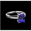 Image 1 : 2.61 ctw Tanzanite and Diamond Ring - 14KT White Gold