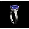 Image 4 : 2.61 ctw Tanzanite and Diamond Ring - 14KT White Gold