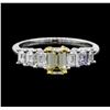 Image 2 : 1.60 ctw Diamond Ring - 14KT White and Yellow Gold