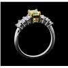 Image 4 : 1.60 ctw Diamond Ring - 14KT White and Yellow Gold