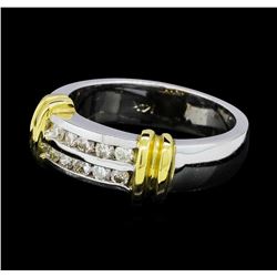 0.32 ctw Diamond Ring - 14KT White and Yellow Gold