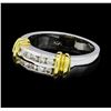 Image 1 : 0.32 ctw Diamond Ring - 14KT White and Yellow Gold