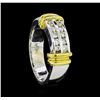 Image 4 : 0.32 ctw Diamond Ring - 14KT White and Yellow Gold