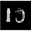 Image 2 : 0.25 ctw Diamond Earrings - 14KT White Gold