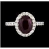 Image 2 : 2.34 ctw Ruby and Diamond Ring - 14KT White Gold