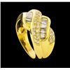 Image 4 : Diamond Ring - 18KT Yellow Gold