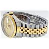 Image 2 : Rolex Mens 18K Two Tone Champagne Diamond Datejust Quickset Wristwatch 16233