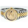 Image 3 : Rolex Mens 18K Two Tone Champagne Diamond Datejust Quickset Wristwatch 16233