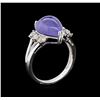 Image 3 : 7.17 ctw Tanzanite and Diamond Ring - 14KT White Gold