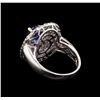 Image 3 : 18KT White Gold 2.42 ctw Tanzanite and Diamond Ring