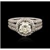 Image 2 : 14KT White Gold 1.93 ctw Diamond Ring