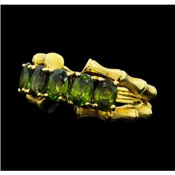 2.50 ctw Green Tourmaline Ring - 18KT Yellow Gold