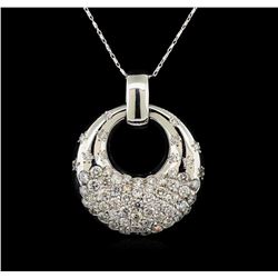 14KT White Gold 2.04 ctw Diamond Pendant With Chain