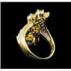 Image 3 : 2.63 ctw Sapphire and Diamond Ring - 18KT Yellow Gold