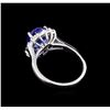 Image 3 : 3.24 ctw Tanzanite and Diamond Ring - 14KT White Gold