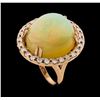 Image 4 : 20.70 ctw Opal and Diamond Ring - 14KT Rose Gold