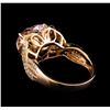 Image 3 : 5.34 ctw Morganite and Diamond Ring - 14KT Rose Gold