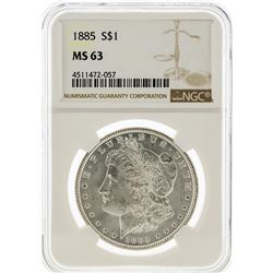 1885 NGC MS63 Morgan Silver Dollar