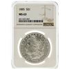 Image 1 : 1885 NGC MS63 Morgan Silver Dollar