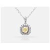 Image 1 : Diamond Pendant - 18KT Two-Tone Gold