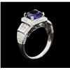 Image 4 : 14KT White Gold 3.23 ctw Sapphire and Diamond Ring