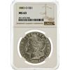Image 1 : 1883-O NGC MS63 Morgan Silver Dollar