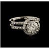 Image 1 : 14KT White Gold 1.75 ctw Diamond Ring