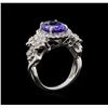 Image 4 : 14KT White Gold 4.31 ctw Tanzanite and Diamond Ring