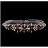 Image 1 : 3.96 ctw Ruby and Diamond Bracelet - 18KT White Gold