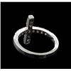 Image 3 : 14KT White Gold 0.80 ctw Diamond Ring