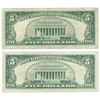 Image 4 : 1963 $5 Fine Red Seal Bill Lot of 2