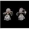 Image 1 : 0.34 ctw Diamond Earrings - 14KT White Gold