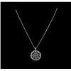 Image 2 : 14KT White Gold 0.40 ctw Diamond Pendant With Chain