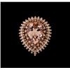 Image 2 : 14KT Rose Gold 11.58 ctw Morganite and Diamond Ring