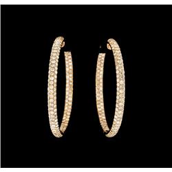 7.92 ctw Diamond Earrings - 14KT Rose Gold