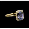 Image 1 : 14KT Yellow Gold 2.11 ctw Tanzanite and Diamond Ring