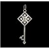 Image 2 : 0.56 ctw Diamond Pendant - 18KT White Gold