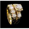 Image 4 : 2.97 ctw Diamond Ring Soldered To Wedding Band - 14KT Yellow Gold