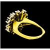 Image 3 : 1.50 ctw Sapphire and Diamond Ring - 14KT Yellow and White Gold