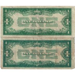 1928 $1 Silver Certificate Currency Lot of 2