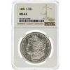 Image 1 : 1881-S NGC MS63 Morgan Silver Dollar