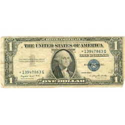 $1 VG+ Star Note Silver Certificate