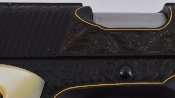 Gold Inlay Master Engraved Colt 1911 Matched Pair