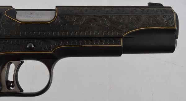 Gold Inlay Master Engraved Colt 1911 Matched Pair