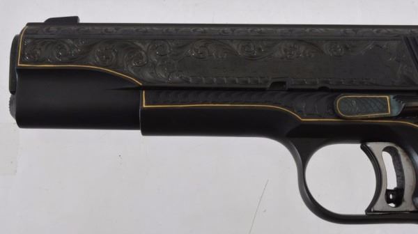 Gold Inlay Master Engraved Colt 1911 Matched Pair