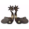 Image 1 : Unmarked Kelly Bros Mother of Pearl Mounted Spurs